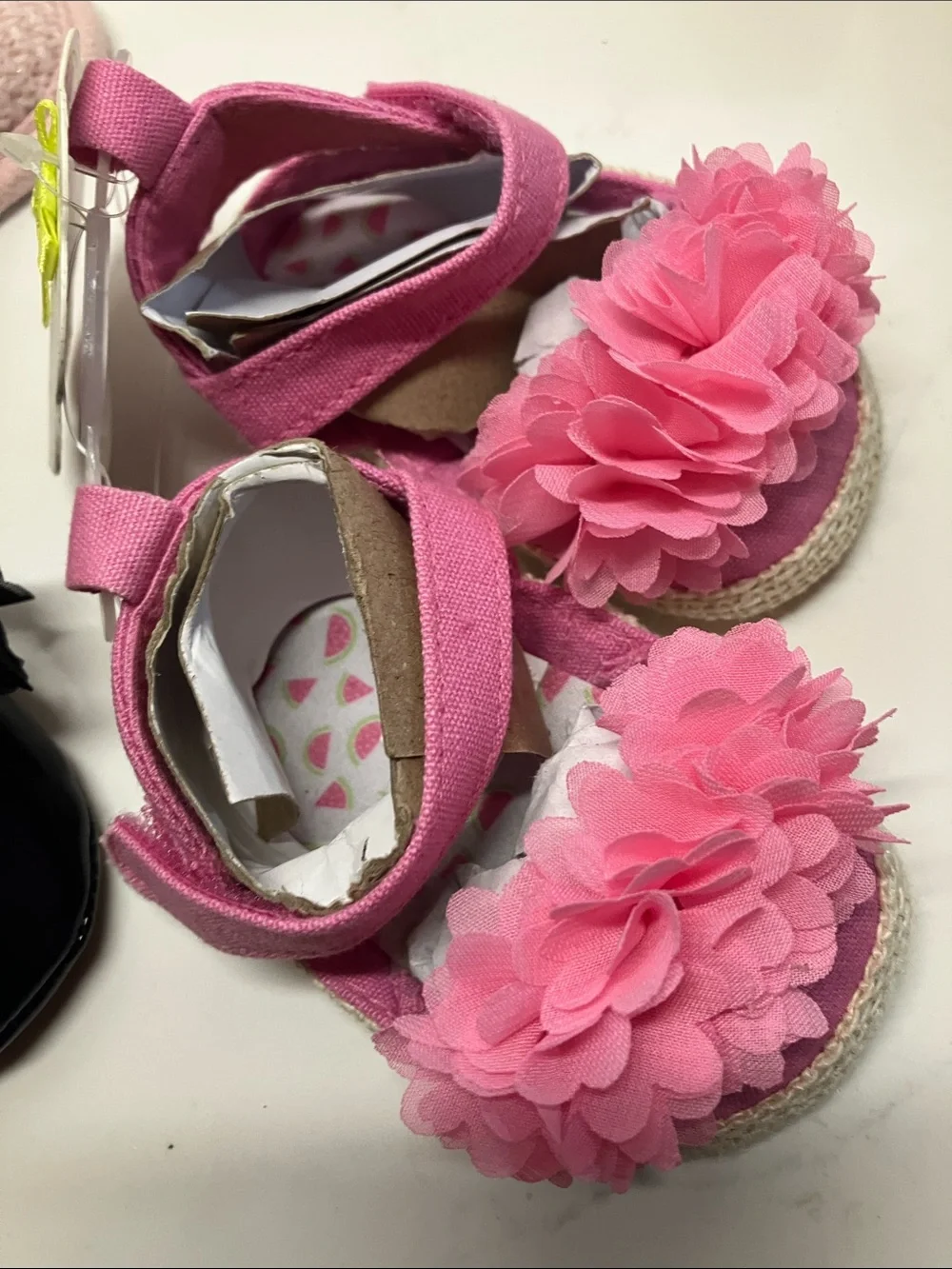 Five pairs Size 1 girls baby shoe lot